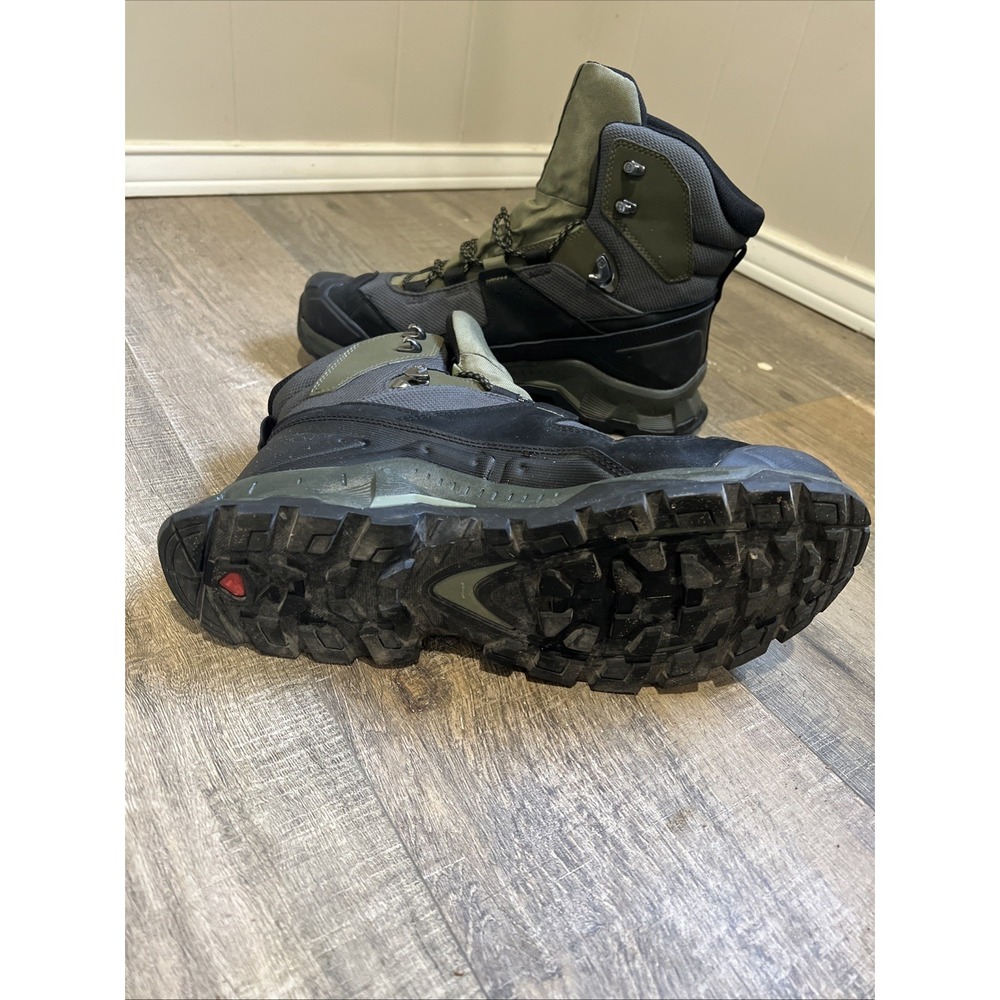 Salomon Quest Element Gore-Tex Hiking Boots Men's US Size 11 Olive Green Black - Picture 7 of 9